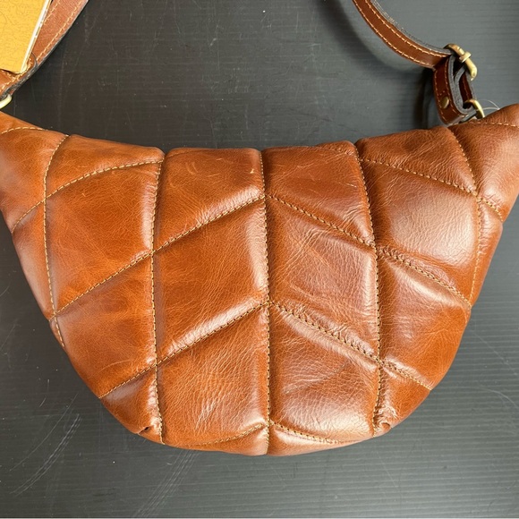 PATRICIA NASH TINCHI BELT BAG CROSSBODY LEATHER TAGS INTACT BRUSHED BRASS - Picture 8 of 15